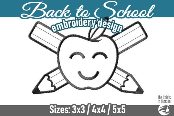 Back to School Apple and Pencils Vol 2: A Whimsical Embroidery Design for Creative Professionals