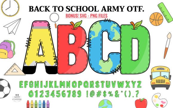 Back to School Army: A Versatile Font for Creative Projects