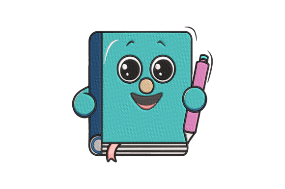 Funny Book Embroidery Design