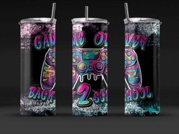 Game Over Back 2 School 20z Tumbler Wrap: A Digital Design Solution for Creative Professionals