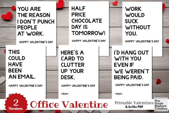 Printable Funny Office Valentine Card
