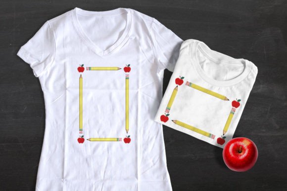 Rectangle Pencil Apple Frame Embroidery: A Versatile Design for Creative Projects